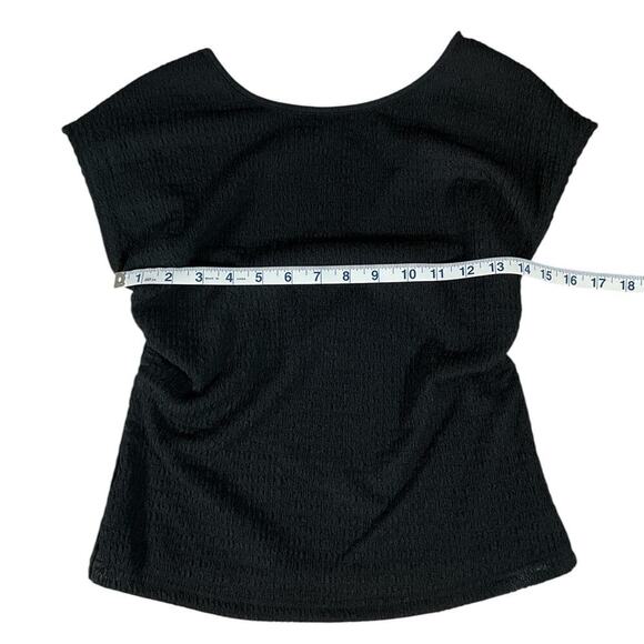 ASTR The Label Size Small Black Fitted Square Low Back Rushed Sides NWT - Picture 6 of 10